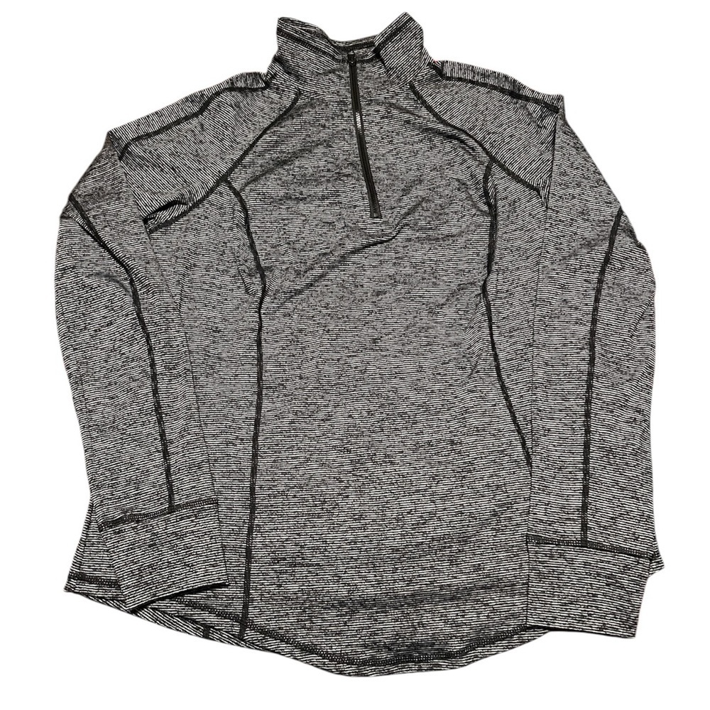 TORID SIZE 0 Performance Core Rib Long Sleeve Mock Neck Zip Pullover